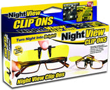 NightView Clip Ons Glasses -  Unisex - One Size