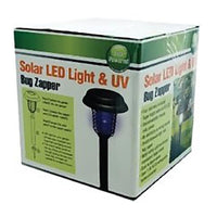 Solar-Powered LED Light with UV Bug Zapper - Pack of 2