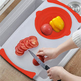 Over the Sink Cutting Board with Strainer