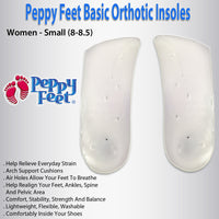 Peppy Feet Basic Orthotic Insoles - Women - Small (8-8.5)