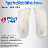 Peppy Feet Basic Orthotic Insoles - Women - Small (8-8.5)