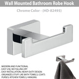 Wall Mounted Bathroom Robe Hook - Chrome Color -  (HD-82495)