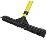 Dutch 12" Rubber Broom Head – Ideal for Pet Hair Removal on Carpets and Rugs