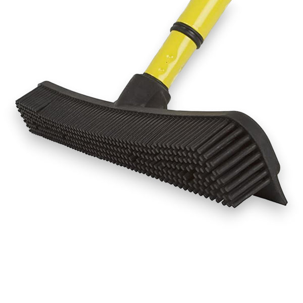 Dutch 12" Rubber Broom Head – Ideal for Pet Hair Removal on Carpets and Rugs