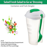 Salad Fresh To Go: Salad Container with Dressing and Fork