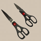 Kitchen Shears Two-Pack - 9" & 8.5" Blades - Stainless Steel