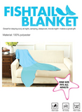 Fishtail Blanket- (AQUA W/SEAGREEN FIN)