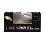 Serenis Men's Memory Foam Slippers, Taupe- Small (6-7)