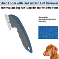 Shed Ender Tool with Lint Wizard for Effortless Grooming