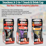 Snackeez Jr 2-in-1 Snack & Drink Cup Star Wars - Assorted Style Three Pack