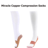 Miracle Copper Compression Socks - Large/Extra Large in White (Two Pack)