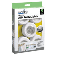 SonicIQ LED Push Lights - 5 Pack for Easy Illumination