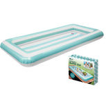 Inflatable Buffet Cooler - Teal Stripes - 50" x 24"