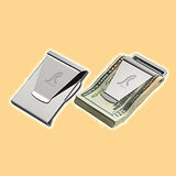 Slim Clip Double-Sided Money Clip Wallet - Black Chrome (2 Pack)