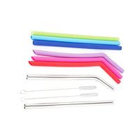 Stainless Steel & Silicone Ten Straw Variety Set