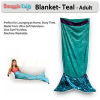 Snuggie Tails Blanket- Teal - Adult