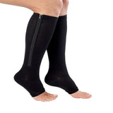 Zip Sox Zip-Up Compression Socks, Black - Small/Medium