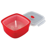 Microwave Steamer and Storage Container - 3 Piece Set