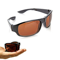 HD Vision Fold Aways Sunglasses Deluxe- Single (Black)