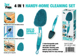 4-in-1 Handy Home Cleaning Set for Wood, Windows, and Mirrors with 3 Changeable Pads