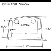 North American Health and Wellness- Walker Tray (GRAY)