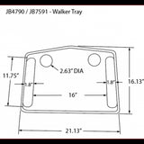 North American Health and Wellness- Walker Tray (GRAY)