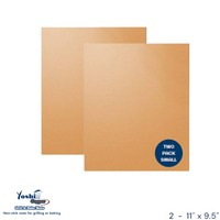 Yoshi Copper Cooking Sheets - Grill | Back| Air Fry - 11" x  9.5" - Two Pack