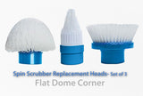 Spin Scrubber Replacement Heads- Set of 3 (Flat Dome Corner)