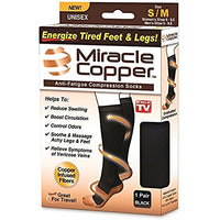 Miracle Copper Anti-Fatigue Compression Socks (Small/Medium) 2 Pack