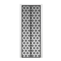 Eternal Lifestyle Hands Free Mesh Door - Floral Design - Black