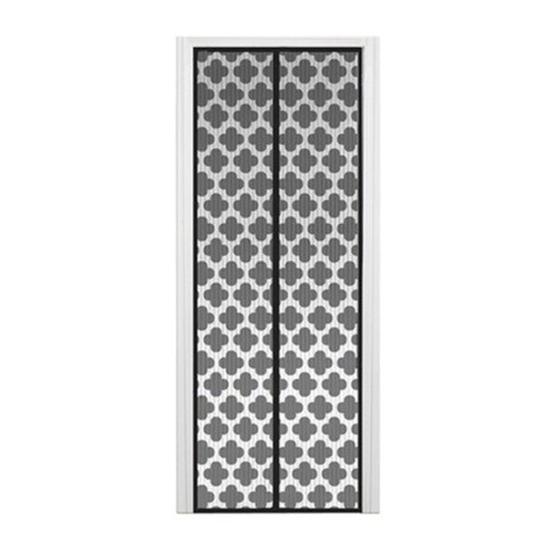 Eternal Lifestyle Hands Free Mesh Door - Floral Design - Black